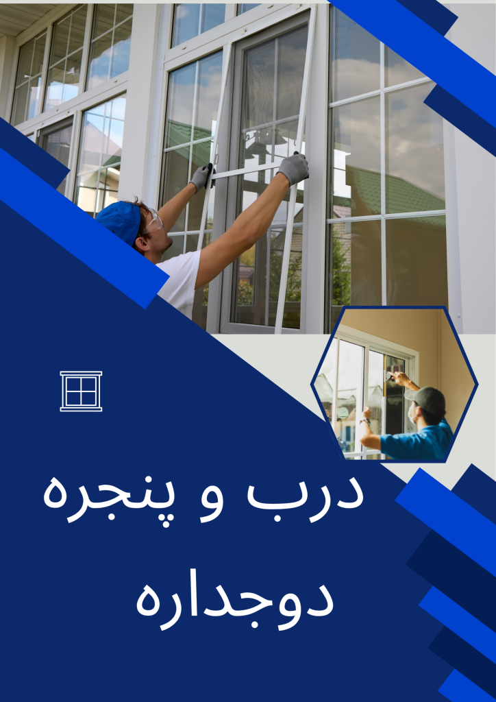 Blue Modern Doors And Windows Service Poster 724x1024