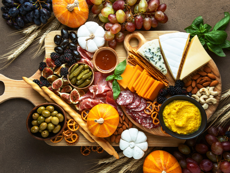 Fall party charcuterie board