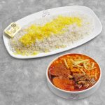 چلو خورشت قیمه  بادمجان