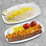 چلو کباب درباری با جوجه زعفرانی