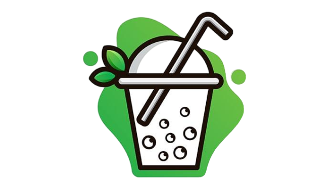 Logo milk tea template flat retro handdrawn object outline Top prev ui